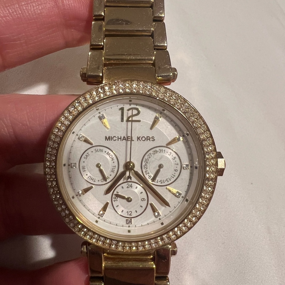 Michael Kors Gold and Silver Women's Watch used Good Condition